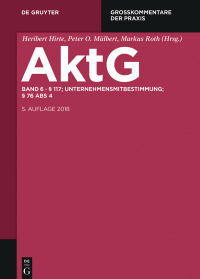 Cover image: § 117; MitbestR; Nachtrag § 76 Abs 4 5th edition 9783110293159