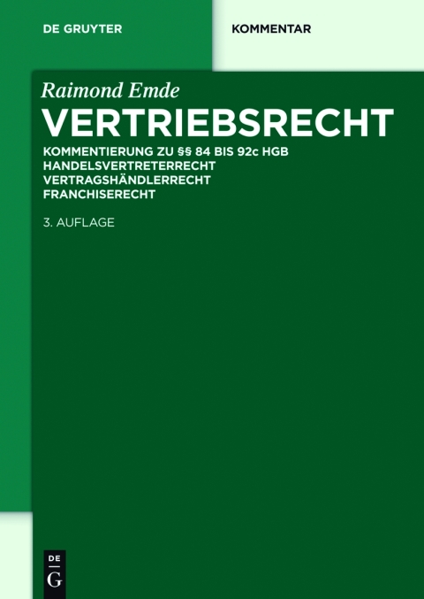 Cover image for book Vertriebsrecht