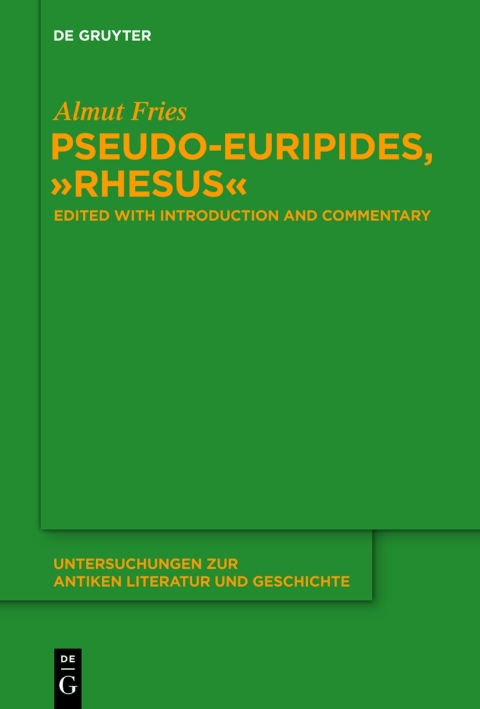 Cover image for book Pseudo-Euripides, "Rhesus"