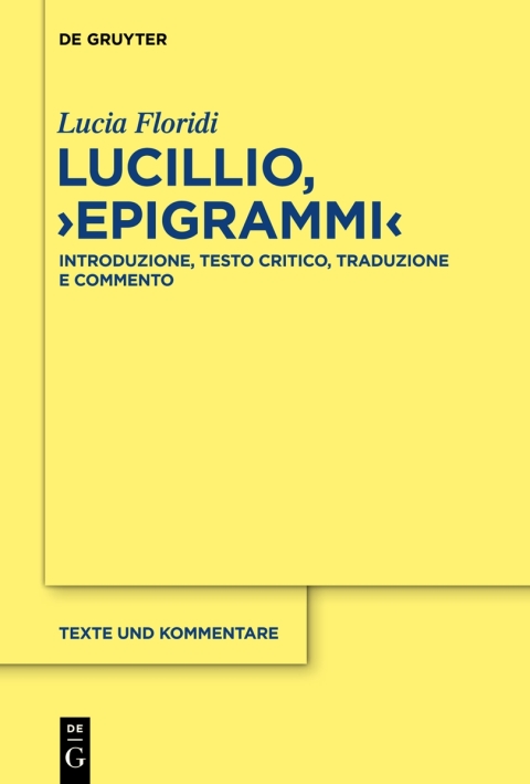 Cover image for book Lucillio, "Epigrammi"