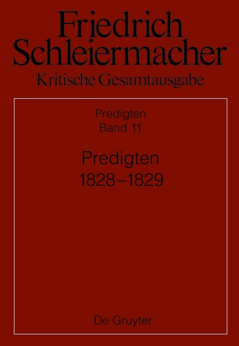 Cover image for book Predigten 1828-1829