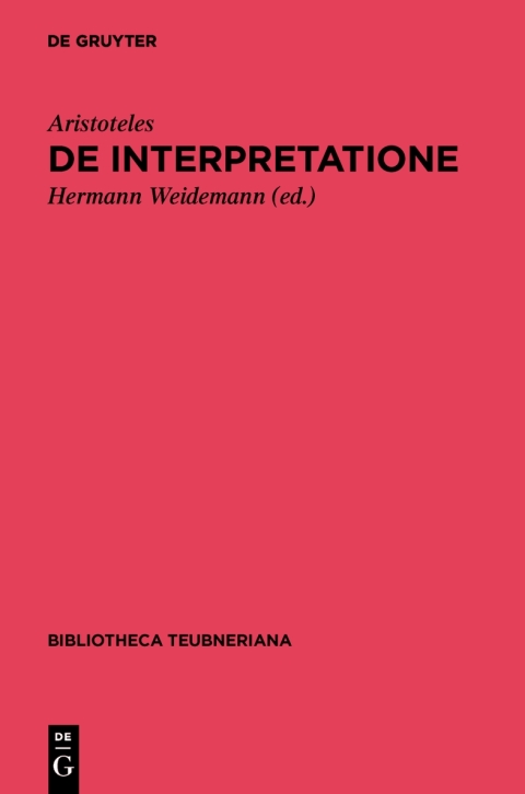 Cover image for book De interpretatione