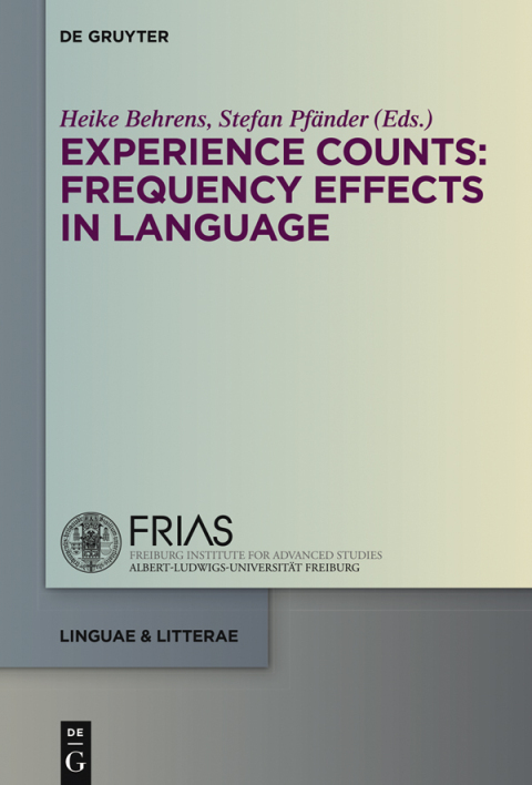 Cover image for book Experience Counts: Frequency Effects in Language