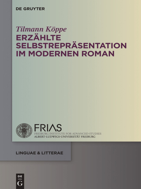 Cover image for book Erzählte Selbstrepräsentation im modernen Roman