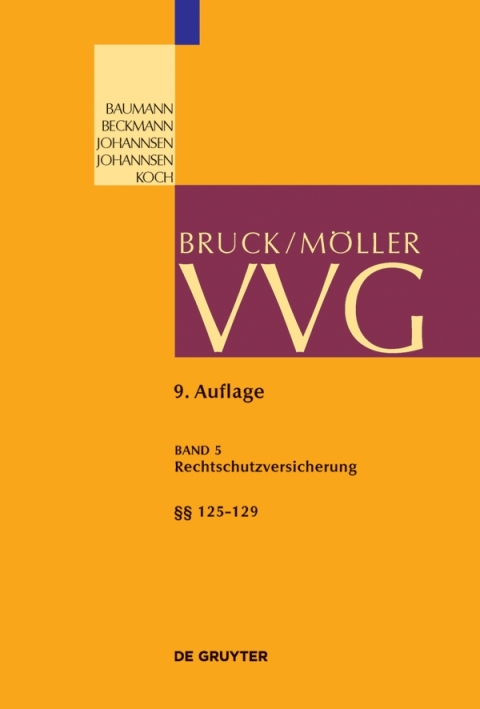 Cover image for book Rechtsschutzversicherung §§ 125-129