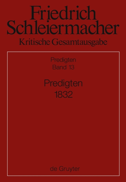 Cover image for book Predigten 1832