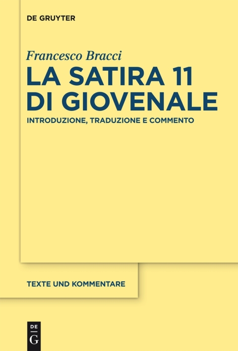 Cover image for book La satira 11 di Giovenale