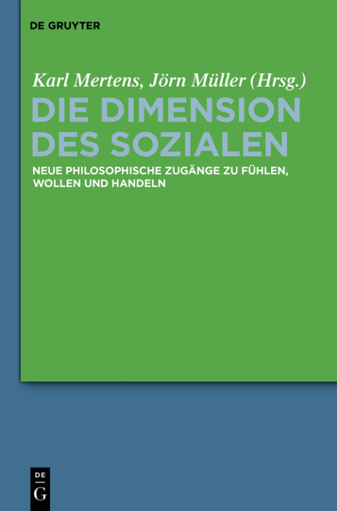 Cover image for book Die Dimension des Sozialen