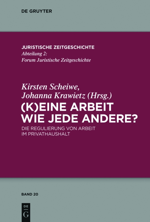 Cover image for book (K)Eine Arbeit wie jede andere?