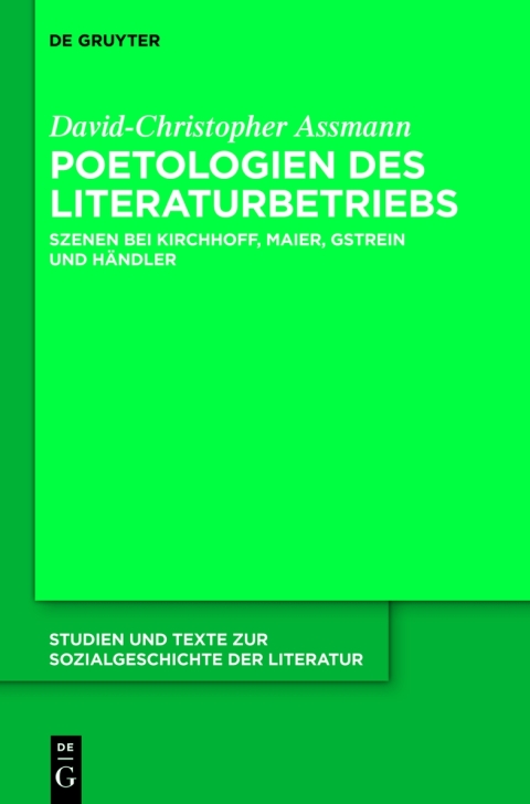 Cover image for book Poetologien des Literaturbetriebs