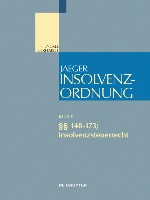 Cover image for book §§ 148-155; Insolvenzsteuerrecht