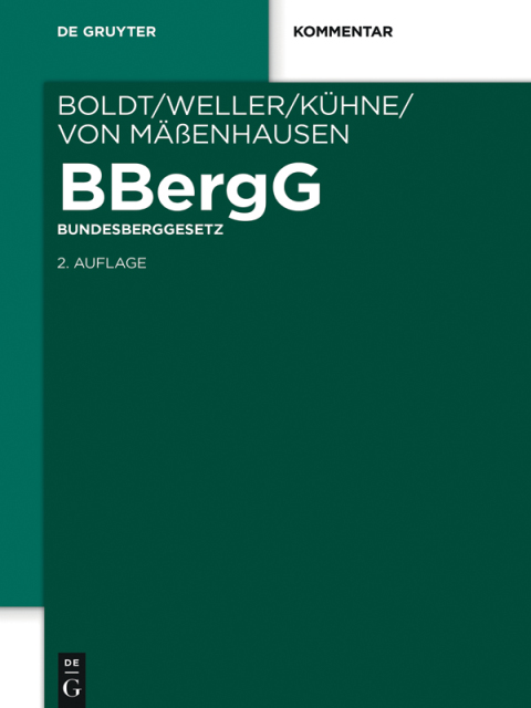 Cover image for book BBergG Bundesberggesetz