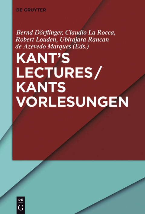Cover image for book Kant’s Lectures / Kants Vorlesungen