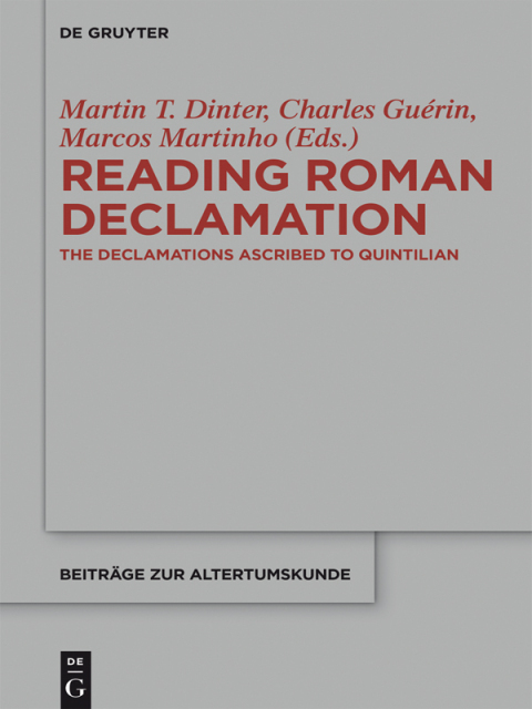 Cover image for book Reading Roman Declamation
