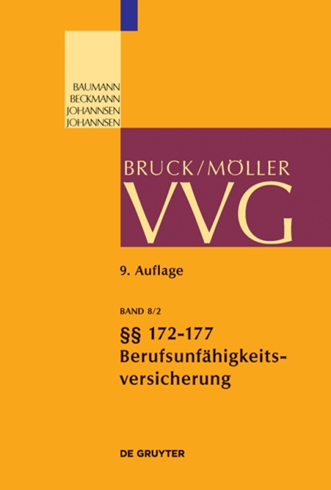 Cover image for book Berufsunfähigkeitsversicherung §§ 172-177