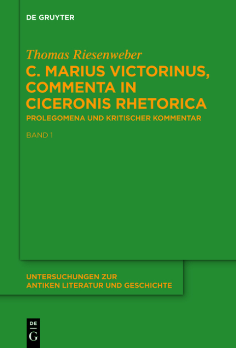 Cover image for book C. Marius Victorinus, “Commenta in Ciceronis Rhetorica”