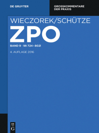 Cover image: §§ 724-802l 4th edition 9783110284744