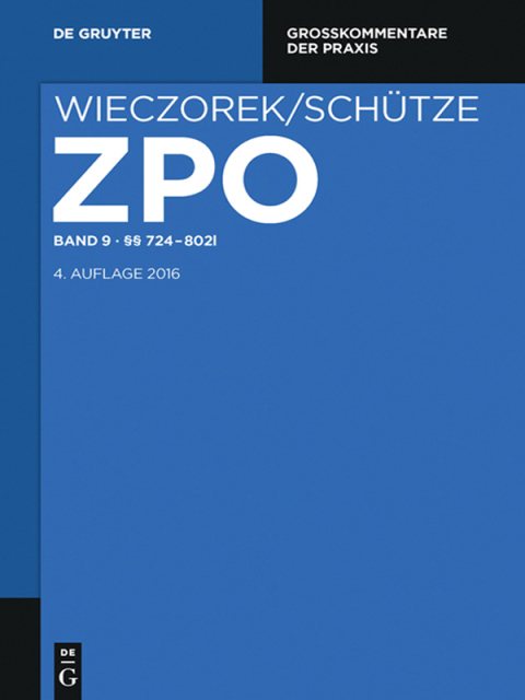 Cover image for book §§ 724-802l