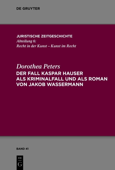 Cover image for book Der Fall Kaspar Hauser als Kriminalfall und als Roman von Jakob Wassermann