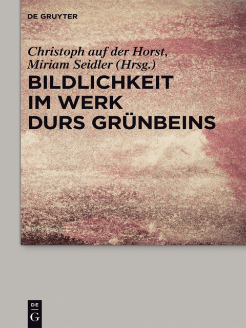 Cover image for book Bildlichkeit im Werk Durs Grünbeins
