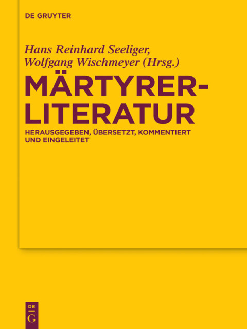 Cover image for book Märtyrerliteratur
