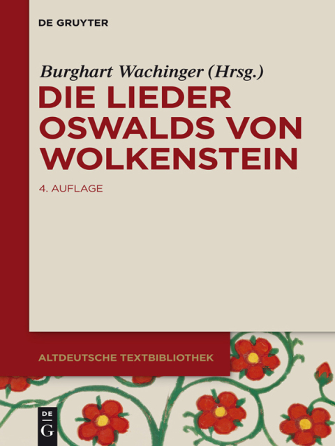 Cover image for book Die Lieder Oswalds von Wolkenstein