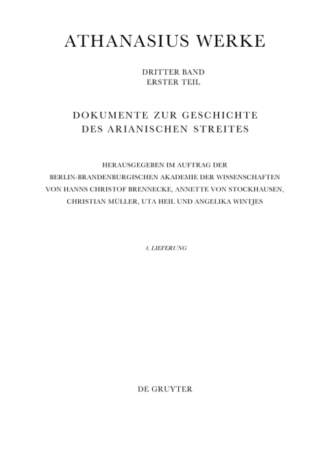 Cover image for book Bis zur Synode von Alexandrien