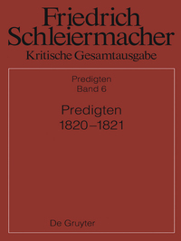 Omslagafbeelding: Predigten 1820-1821 1st edition 9783110265484