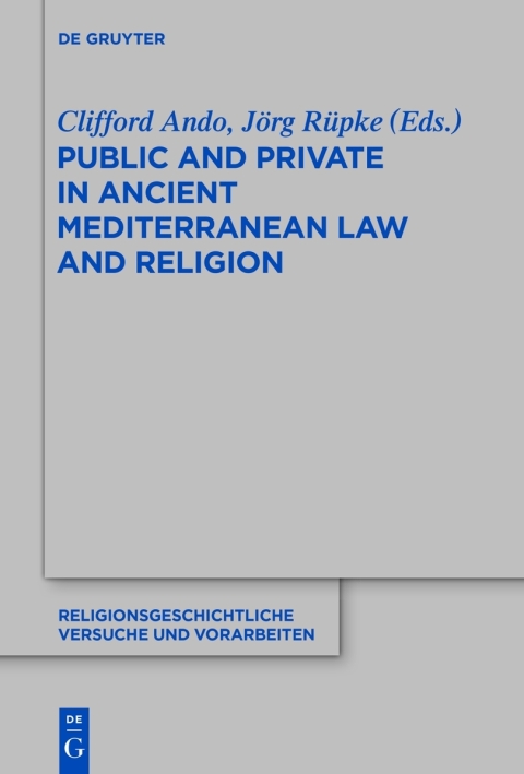 Cover image for book Public and Private in Ancient Mediterranean Law and Religion