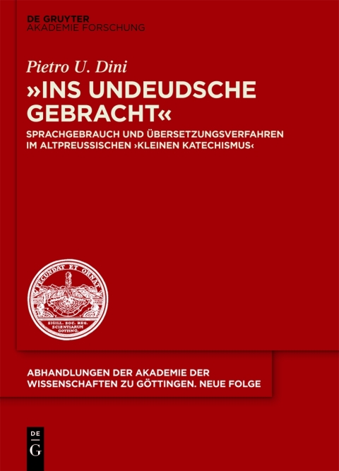 Cover image for book "ins undeudsche gebracht"