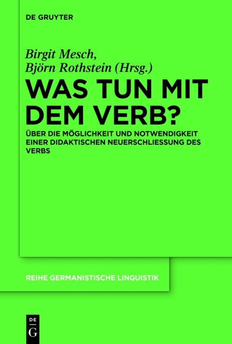 Cover image for book Was tun mit dem Verb?
