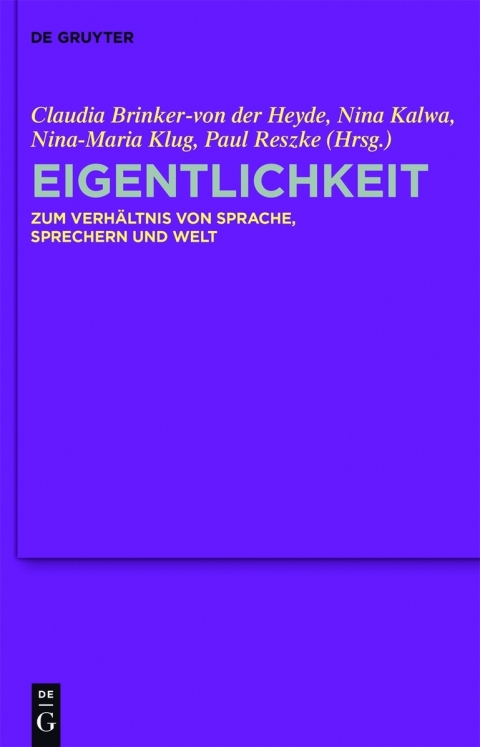 Cover image for book Eigentlichkeit