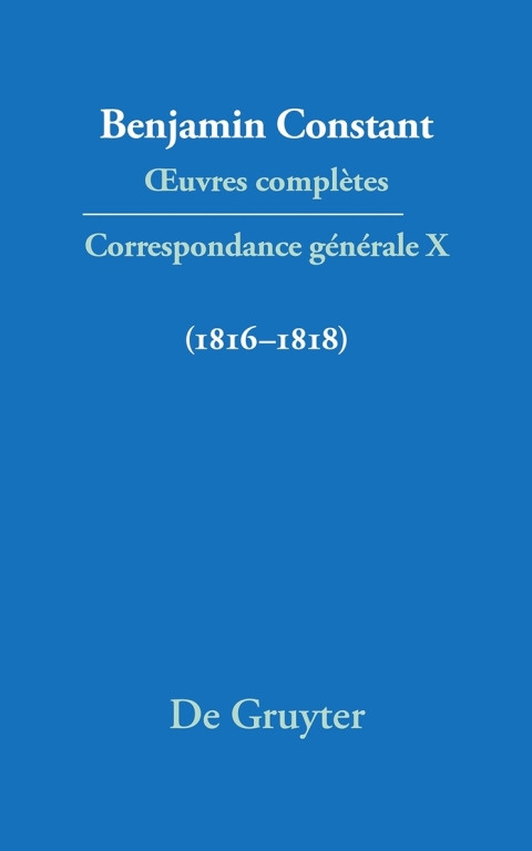 Cover image for book Correspondance générale 1816–1818