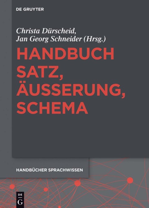 Cover image for book Handbuch Satz, Äußerung, Schema