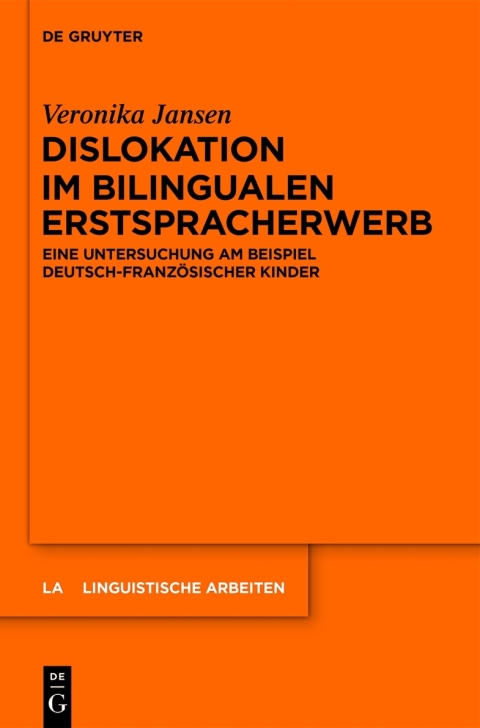 Cover image for book Dislokation im bilingualen Erstspracherwerb