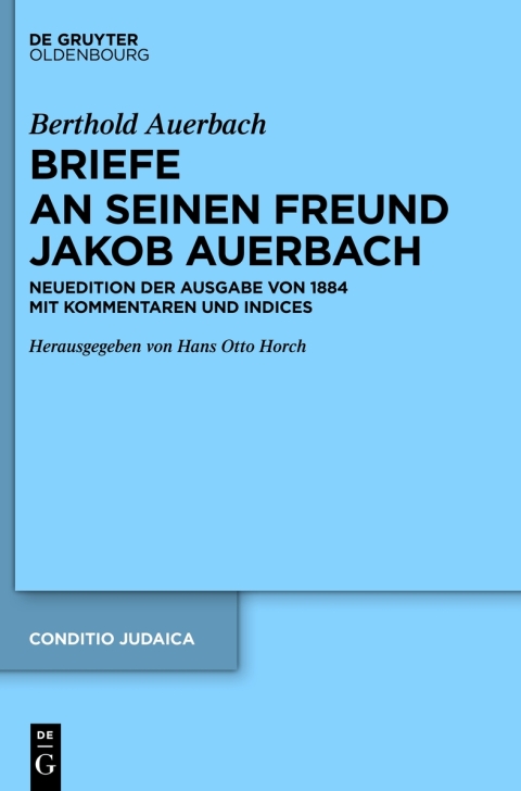 Cover image for book Berthold Auerbach: Briefe an seinen Freund Jakob Auerbach