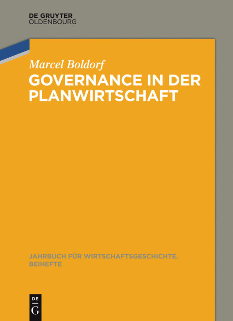 Cover image for book Governance in der Planwirtschaft