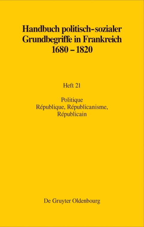 Cover image for book Politique. République, Républicanisme, Républicain