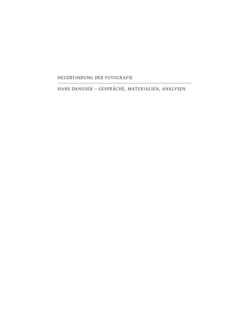 Cover image for book Neuerfindung der Fotografie