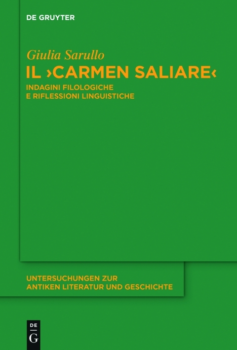 Cover image for book Il "Carmen Saliare"
