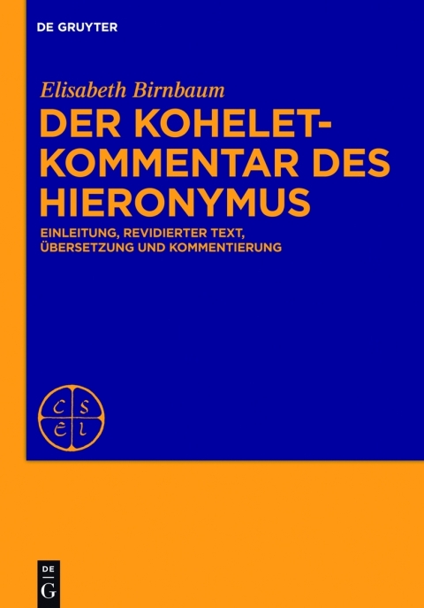 Cover image for book Der Koheletkommentar des Hieronymus