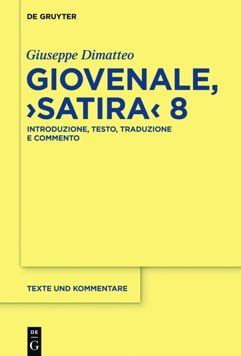Cover image for book Giovenale, "Satira" 8