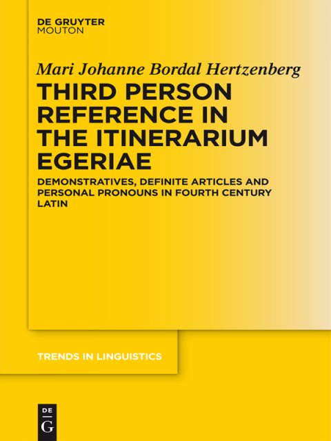 Cover image for book Third Person Reference in Late Latin