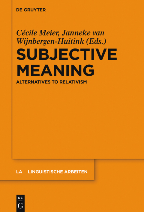 Cover image for book Subjective Meaning