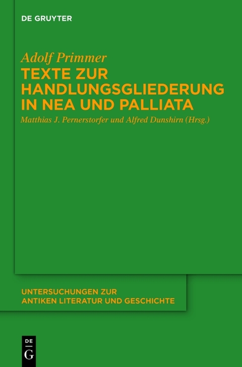 Cover image for book Texte zur Handlungsgliederung in Nea und Palliata
