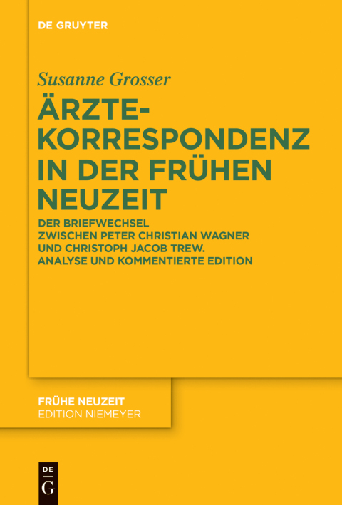 Cover image for book Ärztekorrespondenz in der Frühen Neuzeit