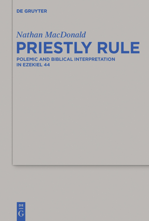 Cover image for book Priestly Rule
