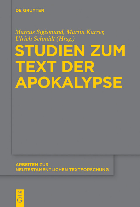 Cover image for book Studien zum Text der Apokalypse