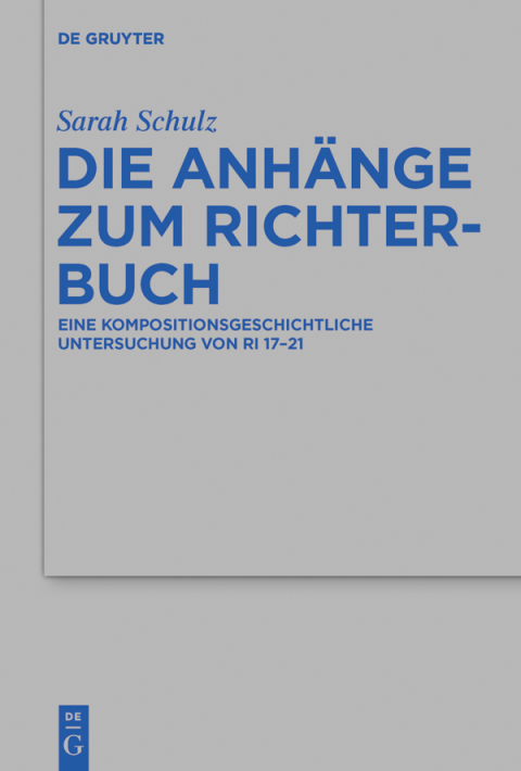 Cover image for book Die Anhänge zum Richterbuch