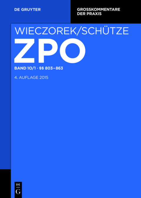 Cover image for book §§ 803-863